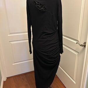 Elegant Black Long Sleeve Dress